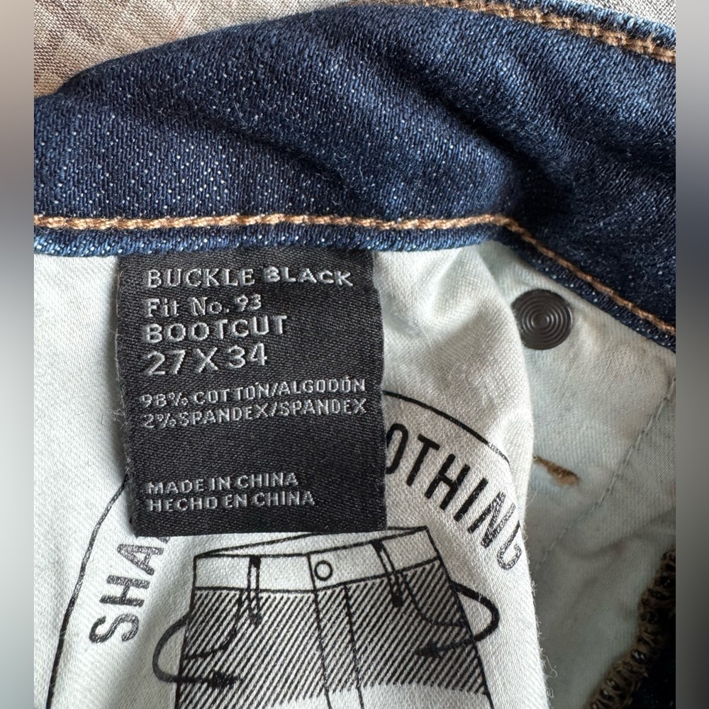Buckle Black Bootcut Jeans - Picture 3 of 3